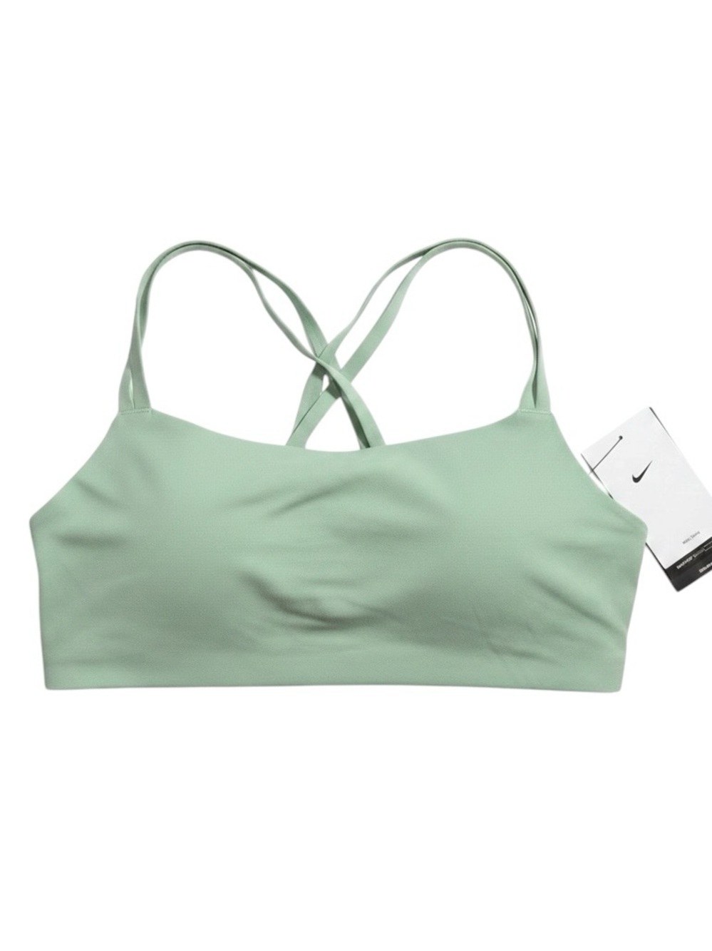 Nike Zenvy Strappy Light Support Padded Sports Bra NWT Steam/White Size XXL